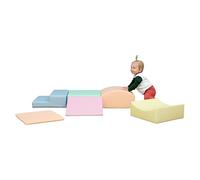 IGLU Soft Play Little Crawler Set Activity Toys 7 Shape Foam Blocks for Motor Skills Crawling and Climbing Development for Baby (Pastel)