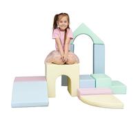 IGLU Soft Play SET 21 Foam Block Equipment XL Softzone Shapes Activity Toys - 10 Shape Set (light pastel)