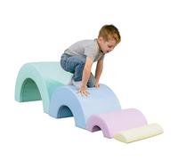IGLU Soft Play Tunnel Set 4 XXL Foam Shapes Indoor Equipment for Activity Large Soft Toys (Rainbow)