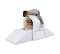 IGLU Soft Play Tunnel Set 4 XXL Foam Shapes Indoor Equipment for Activity Large Soft Toys (White)