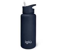 iglu Water Bottle with Straw Lid 1L - Insulated Stainless Steel, 24hr Cold & 12hr Hot - Leakproof, BPA-Free, Sweatproof - UK Family Brand (1L, Blue Lagoon)