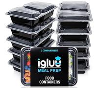 Igluu Meal Prep Containers Reusable (20 Pack) 2 Compartment - 887ml/30oz