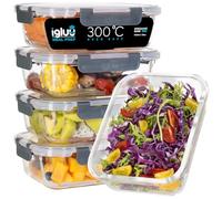 Igluu Meal Prep Glass Containers with Lids (5 Pack) - 1050ml