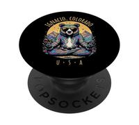Ignacio Colorado Abstract Bear Chill Zen Yoga Design PopSockets Adhesive PopGrip