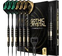 IgnatGames Premium Steel Tip Darts - 3/6/12 Pack Brass Barrels with Aluminum Shafts, 16 GlideXPro Flight Set, Tool Kit & Giftable Case