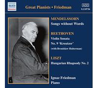 Ignaz Friedman - MENDELSSOHN: Songs without Words