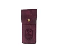 Ignis Craft Be Still and Know Leather Pen Sleeve Case, Christian Gifts for Men and Women, Full Grain Cowhide, Pentecost Red