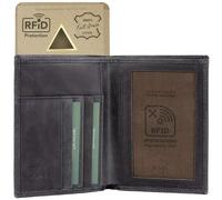 Ignis Craft Leather Passport Cover - RFID Blocking Travel Wallet, Cruise Essentials - Genuine Leather Bifold Holder with Card Slots & Document Organizer for Men, Obsidian, Leather Passport Holder