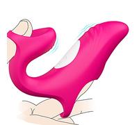 Ignite Double Finger Vibrator 12 Modes Dolphin Clitoris Sex Toy for Couples Nipple Clitoral Stimulator Insertable G-spot Anal Bullet Waterproof Vibrator Adult Dildo Rechargeable Women Sex Toy Foreplay