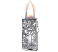 Ignite Lighter with Soft Flame, Safety Lock, Visible Fuel Window, and Flame Adjustment for Men