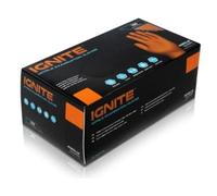 IGNITE STRONG ORANGE NITRILE, POWDER FREE, DISPOSABLE, EXTRA STRONG - BOX OF 100 - UK SELLER (Large)