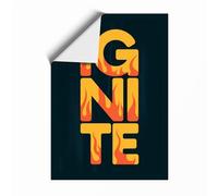 Ignite Typography Unframed Wall Art Print A3 (42×29.7cm), Wall Decor for Living Room, Bedroom, Office & Home, Art Gift