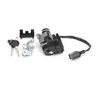 Ignition Assembly for Scooter GY6 150cc, 4 Wire Port Metal Key Lock, Gas Ignition Kit with ABS Housing, Replacement Part for and Scooter