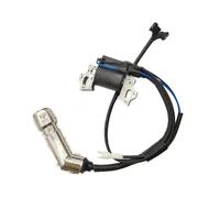 Ignition Assembly With Black Cylindrical Coil Body And Sturdy Silver Metal Mounting Brackets For Reliable Engine Startup