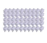Ignition Barrel Car Tools 2Pin Push Button Switch SPST 6A 250V NO/Off Rocker Boat Home Motorcycle Switch Portable Small Push Start Ignition Switch(White -50pcs)