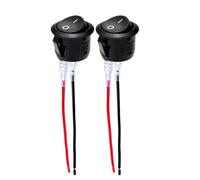 Ignition Barrel Fit For Car Boat 1-10Pcs 20mm Round Practical Joystick Switch SPST 2 Pin Snap-in ON-Off Toggle Switch 12V Push Start Ignition Switch(2Pcs)