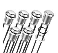 Ignition Barrel Fit For Car Boat 6PCS 12mm Momentary Push Button Switch Metal Mini Round Pushbutton Switches With Pre-Wired Push Start Ignition Switch