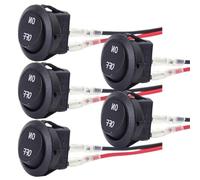 Ignition Barrel Fit For Marine Boat Car Motorcycle 20MM Toggle Switch ON-OFF 2 Pin Rocker Switch With 16CM Pre-Wired Terminals Push Start Ignition Switch(Tybe A 5PCS)