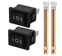 Ignition Barrel Fit For Motorcycle Boat Modified ON/Off Round Toggle Switch With Leads For Automotive Marine Three-Position Engine Start Stop Button(Tybe B 2PCS)