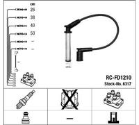 Ignition Cable/Connecting Parts NGK 6317 for FORD
