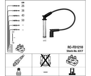 Ignition Cable/Connecting Parts NGK 6317 for FORD