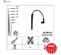 IGNITION CABLE KIT 44330 FOR RENAULT D7F720/710/722/746/726 1.1L 4cyl CLIO II