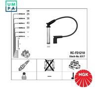 IGNITION CABLE KIT 6317 FOR FORD IKON/V FIESTA/Van KA/STREET A9JB/A9JA 1.3L 4cyl