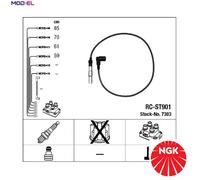 IGNITION CABLE KIT 7303 FOR VW SEAT ALD/AUC/AER/ANV/ALLAUD/AKK/APQ/AKVAEX 1.4L