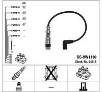 Ignition Cable Kit for AUDI SEAT SKODA VW:A1,A3,LEON,YETI,ALTEA 03F905409