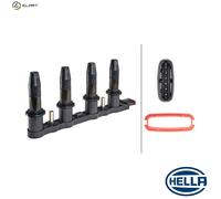HELLA 5DA 193 175-331 Ignition Coil - 12V - 6-pin connector - Bolted