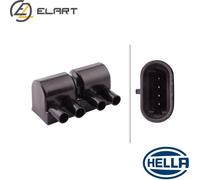HELLA Ignition Coil - 12V - 4-pin connector - Bolted 5DA193175-581