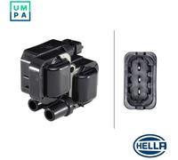 HELLA 5DA 193 175-991 Ignition Coil - 12V - 3-pin connector - Bolted