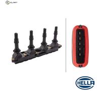 HELLA 5DA 358 000-041 Ignition Coil - 12V - 5-pin connector - Block Ignition Coil - Bolted