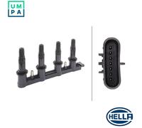 HELLA 5DA 358 000-241 Ignition Coil 12V Voltage With 7 Pins Fits Opel Vauxhall