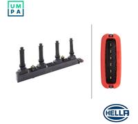 Ignition coil incl. spark plug connector 5DA 358 000-331 HELLA for OPEL ASTRA H