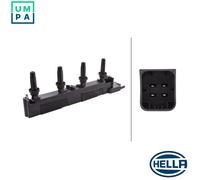 Hella Ignition Coil 5DA 358 000-891 – 12V, 4-pin Bolted Block – Fits Citroen Fiat Lancia Peugeot