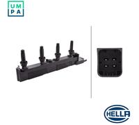 Hella Ignition Coil 5DA 358 000-891 – 12V, 4-pin Bolted Block – Fits Citroen Fiat Lancia Peugeot