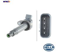HELLA 5DA 358 057-121 Ignition Coil - 12V - 4-pin connector - Bolted