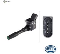 HELLA 5DA 358 057-501 Ignition Coil - 4-pin connector - Flush-Fitting Pencil Ignition Coils - Bolted