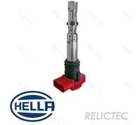 HELLA Ignition Coil - 12V - 4-pin connector - Plugged 5DA193175-701
