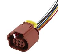 Ignition coil connector Compatible With 6 Pin Female Valve Connector Plug With 15cm 18AWG Cable Wire Harness 1J0973713G 42121200(50sets,With line 15cm C)