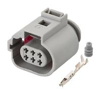 Ignition coil connector Compatible With VW 6 Pin Female Valve Connector Plug With 15cm 18AWG Cable Wire Harness 1J0973713G 42121200(10sets,6p female B)