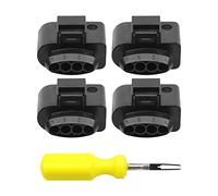 Ignition Coil Connector Repair Kit with 4PCS Harness Plug and 1PCS 0.3CM Space Take-up Tool Fit for VW Passat Phaeton Polo SKODA Octavia Rapid Superb Yeti AUDI A1-A8 Q7 TT Replace 4B0973724