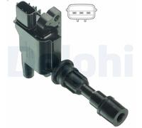 Ignition Coil DELPHI GN10480-12B1 for MAZDA 323 S VI Saloon (BJ) 1.6 1998-2001