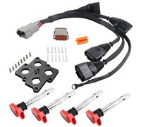 Ignition coil Fit For Audi A4 Fit For VW Passat B5 Golf Jetta 1.8L Turbo 1.8T 2.0T FSI Ignition Coil Packs Conversion Harness Kit(A)