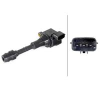 HELLA 5DA 358 057-281 Ignition Coil 12V Voltage With 3 Pins Fits Nissan Renault