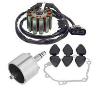 Ignition Coil Pack Motorcycle Stator Coil Generator Flywheel Rotor Gasket Seal For YAMAHA YZF-R1 04-08 FZ8 FZ8N Coil Packs Set(Stator Coil)(1 Set)