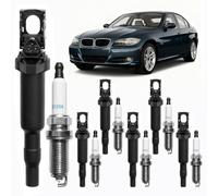 Ignition Coil Packs & Spark Plugs (Set of 6) Compatible with 2006-2013 BMW 328i/530i/X3/X5/128i/325xi/330i/330xi/525xi/528i/530xi 3.0L Replaces# 0221504470, UF592