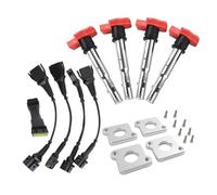Ignition Coil Pigtail Lead For R8 97-99.5 1.8T For B5 A4 Full Set 2.0T Ignition Coil ICM Harness Coilpack Plates Pack (4 To Contacts)(Silver)