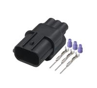 Ignition Coil Plug Parts Compatible With Civic For CR-V 6188-4739 6189-0887 3 Pin Waterproof Car Connector Auto Ignition Coil Plug Light Socket(1 Male)